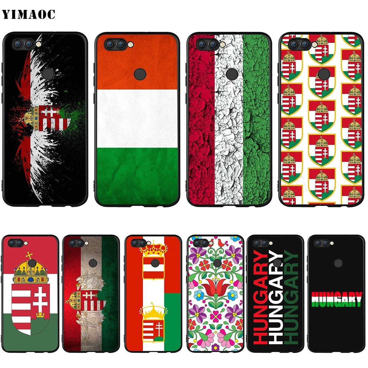 Чехол YIMAOC с венгерским флагом для Huawei Honor Mate P smart Y7 Y9 8C 30 20 10 8x Nova 3i 3 Lite Pro Prime 2018 2019 |