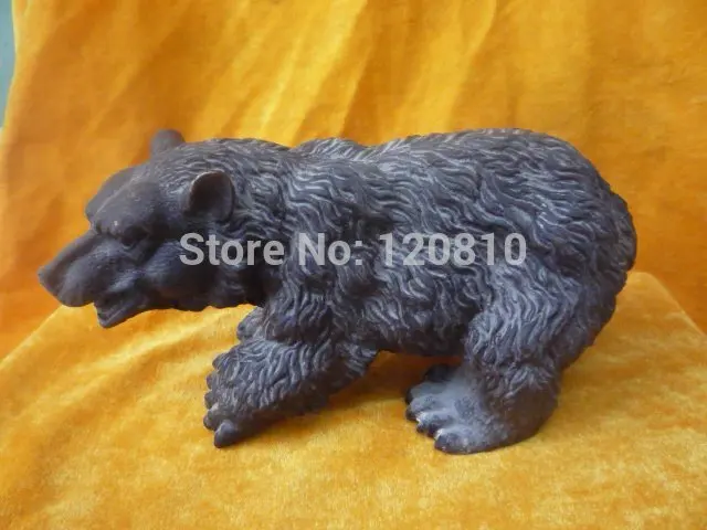 

lifelike Old copper statue ----- black bear, fine carving