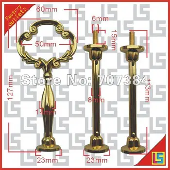 

big sunflower 3-tier golden cake stand fittings / cake stand rods