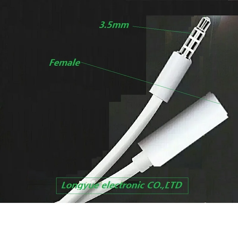 20pcs lot New coming Jack 3 5mm Male to female Audio Extension Cable 1M Extended for iphone 3 4 4s 5 5s 5c 6 6 plus Headphone