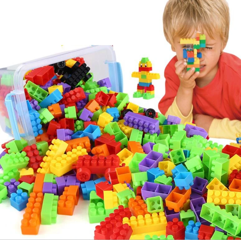 

400pcs Big Size Building Blocks Bricks Set Creator City DIY Creative Toys Educational Bulk Bricks Compatible With Most Block