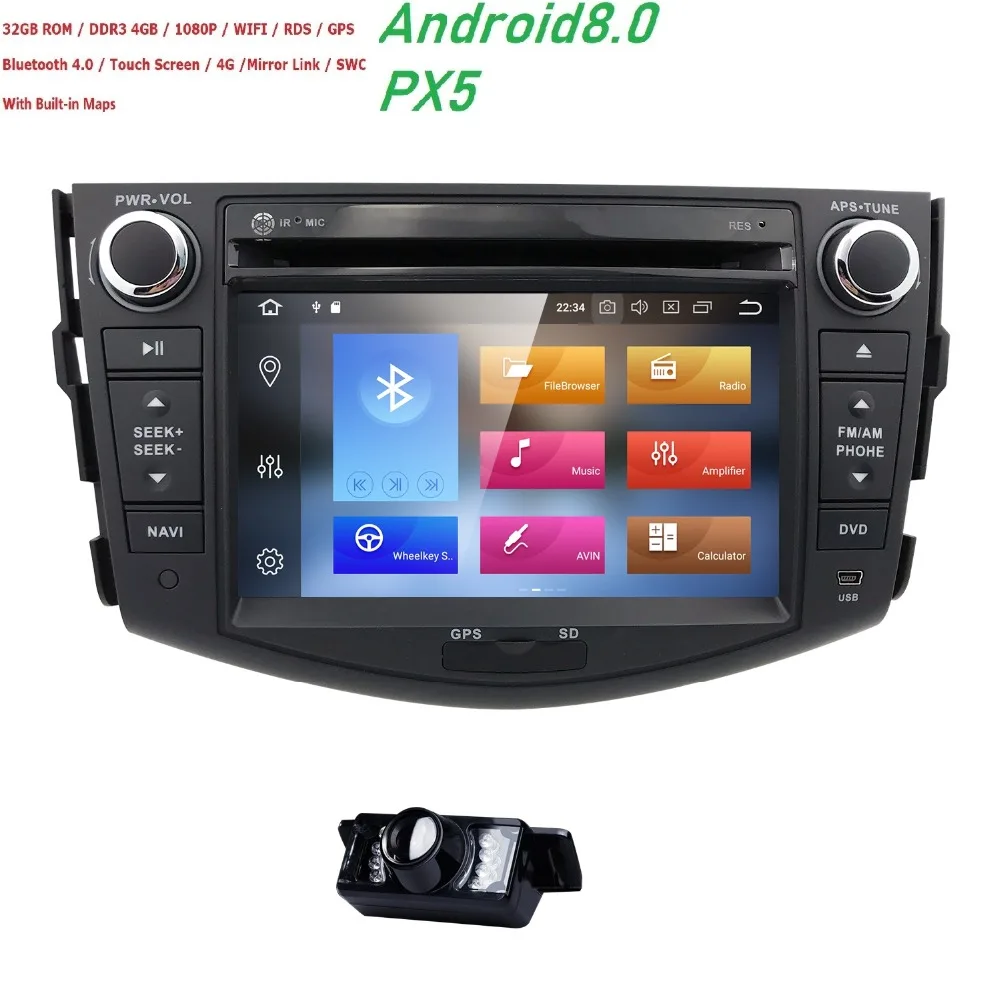 Excellent 2 din Android Navigation Audio Radio Car DVD Player GPS For Toyota RAV4 2006 2007 2008 2009 210 2011 2012 Stereo 4GB Wifi OBD2 0