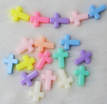 

1000pcs 16*12mm Beautiful Sweet Candy Cross Beads With Hole For Jewelry Craft DIY Necklace Bracelet Puzzle Game B18