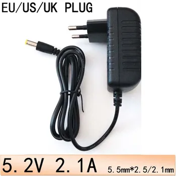 

universal power For DC 5.2V 2.1A 2100mA Switching Power Supply AC Converter Adapter EU US UK Plug Wall adaptor 5.5mm*2.5mm/2.1mm