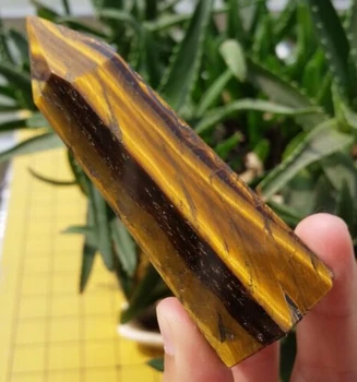 

NATURAL TIGER'S EYE CRYSTAL WAND POINT Healing