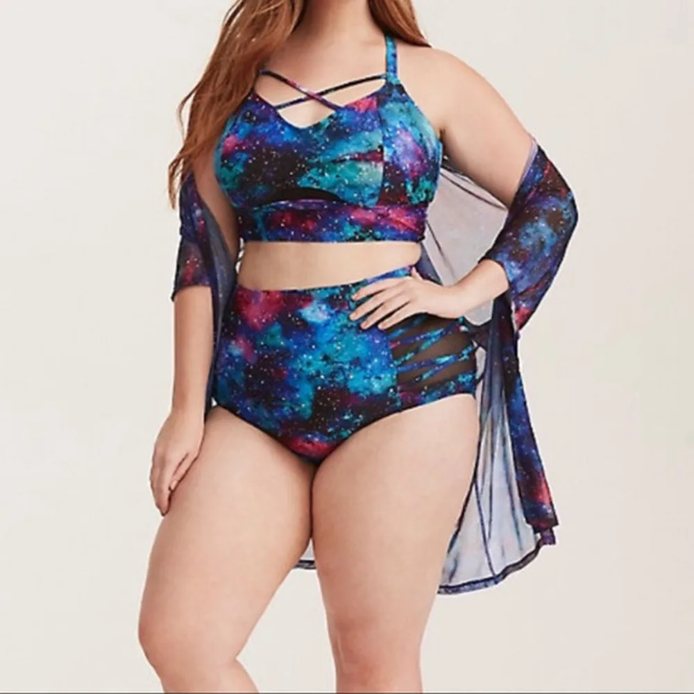 

Women Bikini 2019 Plus Size Floral Swimwear Bodysuits Bikini Set Swimsuit High Waist Suit Biquini Cintura Alta Badpakken Vrouwen