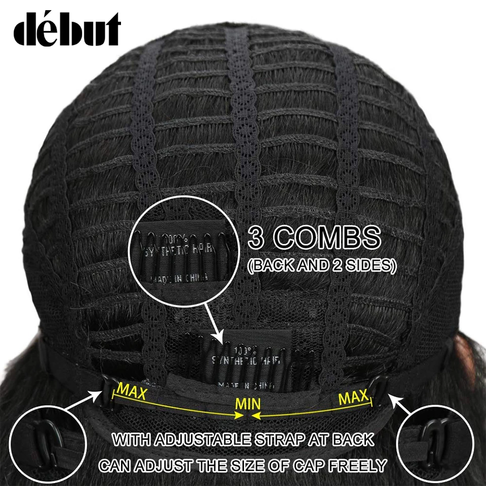 Debut Wig Human Hair Lace Front Human Hair Wigs Brazilian Straight Remy Wigs For Black Women 4*4 U Part 26 Inch Long Wig -
