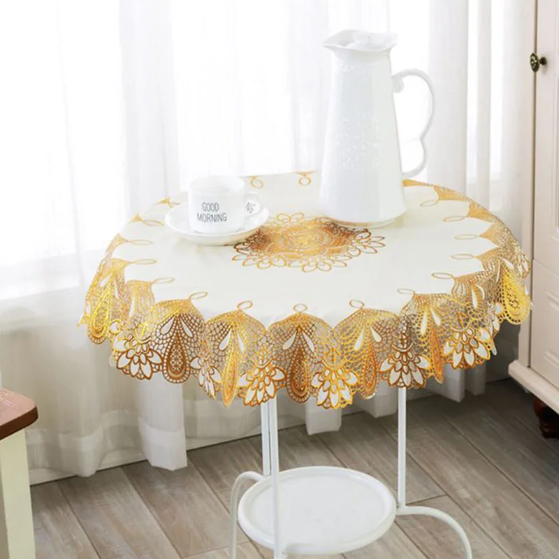 

BALLE Round Durable Table Mat Insulation Non-slip PVC PlaceMat Dining Decoration-Peacock