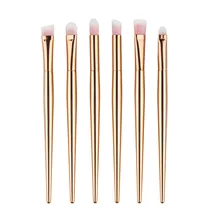 6PCS Eye Makeup Brushes Set Rosegold Pro Eye Shadow Eyebrow Eyeliner Brushing brushes Eyes Lips make up Brushes Cosmetics Tools