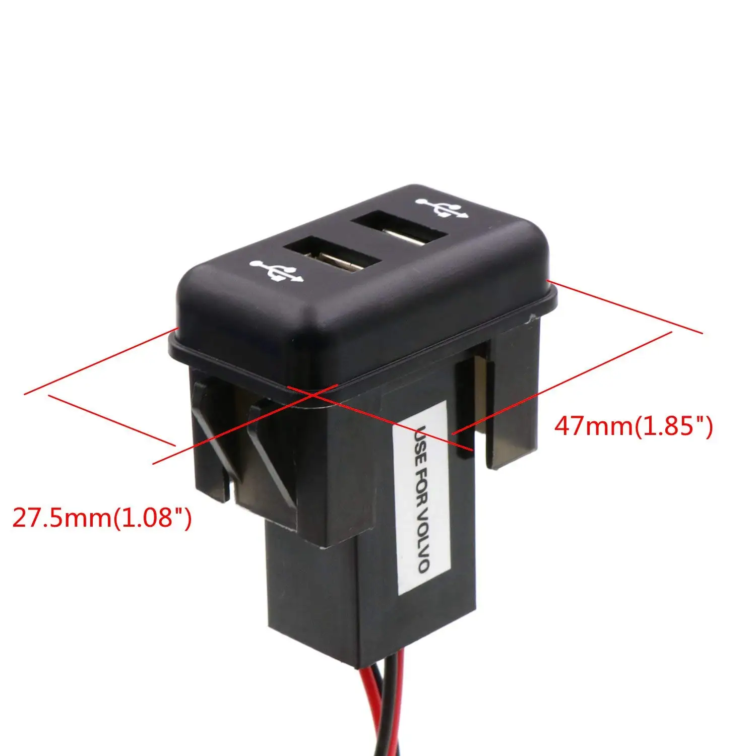 Автомобильное зарядное устройство ihens5 24 В с двумя USB портами и аудиоразъемом для