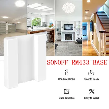 

High Quality SONOFF RM433 Remote Controller with Bracket for SONOFF IFan03 D1 4CHProR2 TX Series BASICRFR3 433 Protocol