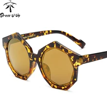 DRESSUUP хипстерские шестигранные Солнцезащитные очки женские мужские брендовые дизайнерские винтажные круглые очки Oculos De Sol Feminino Gafas Mujer