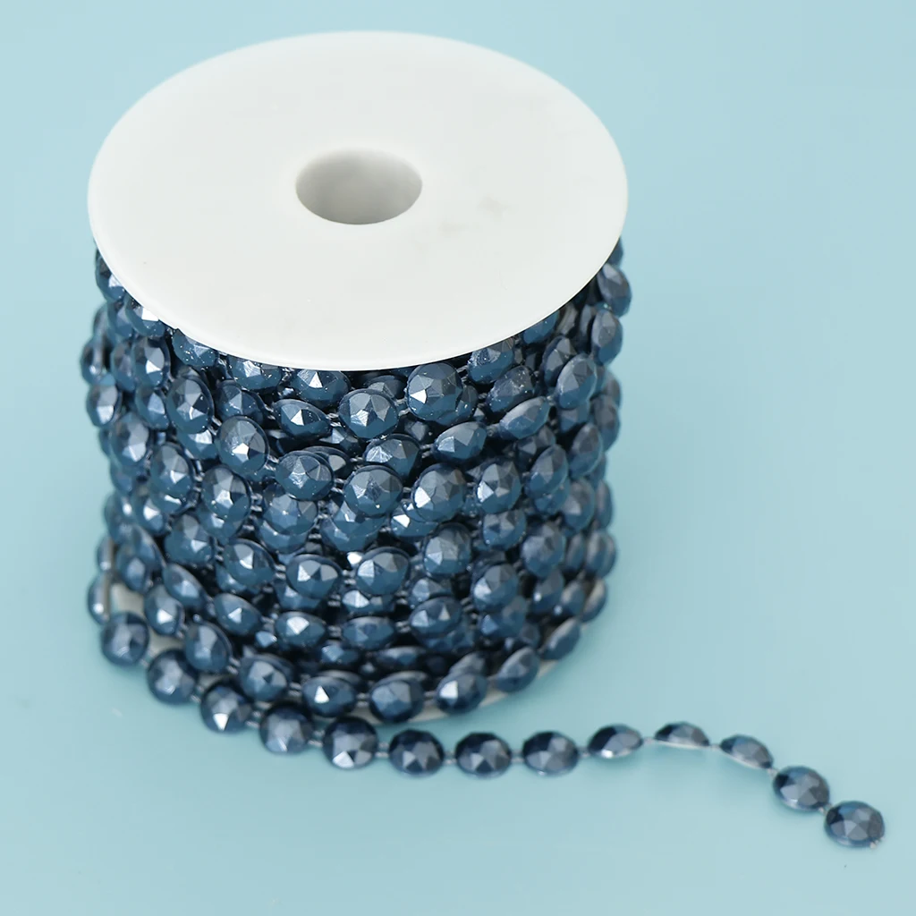 15m/Roll 10mm Half Round Beads String Artificial Pearls Strands for Garland Spool Beads DIY Craft Wedding Decor