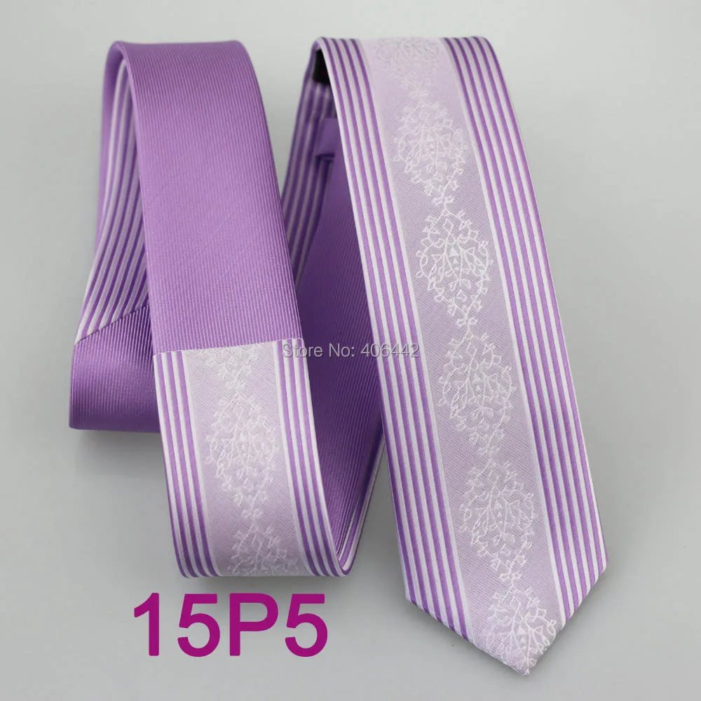 YIBEI Coachella Узкие галстуки Галстук Фиолетовый Узел контрастный Серебряный сиреневый цветочный/Полосатый микрофибра галстук узкий галстук дизайн 6 см