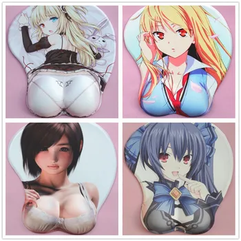 

Anime Mouse Pad Sexy Big Soft Breast 3D Gaming Mouse Pad Silicone Gel Filled H3.2cm Lycar/2WAY Fabric Free shipping