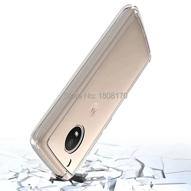 Противоударный ясно Soft ТПУ PC чехол для Motolora Moto E4 Кристалл сотовый телефон чехол Коке задняя крышка для MOTO e4 двойной Цвет 50 шт