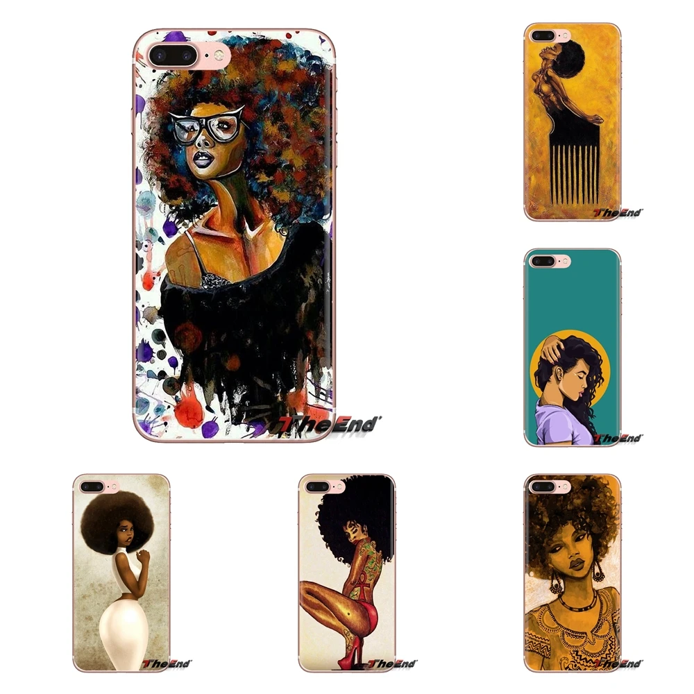 For iPod Touch Apple iPhone 4 4S 5 5S SE 5C 6 6S 7 8 X XR XS Plus MAX Soft Transparent Shell Cover NATURAL HAIR ART artist Works |