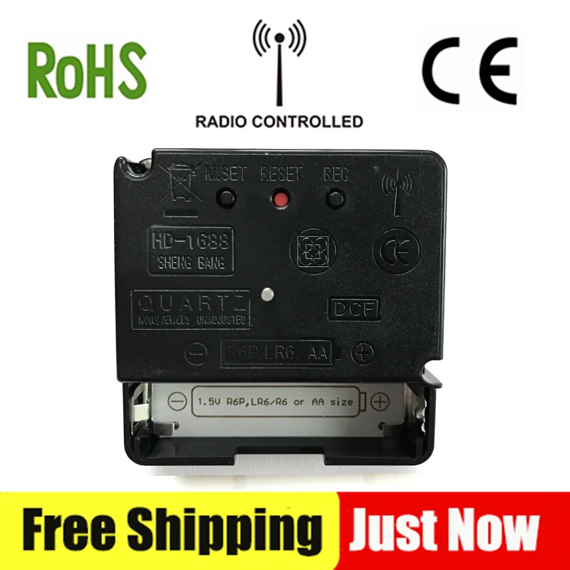 HD1688 DCF Radio Control Quartz Wall Movement Machine in Automatic Signal RC Quartz Movements
