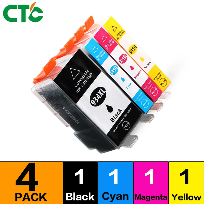 

4pcs Compatible Ink Cartridge for 934 935 Officejet pro 6230 6830 printer with chip
