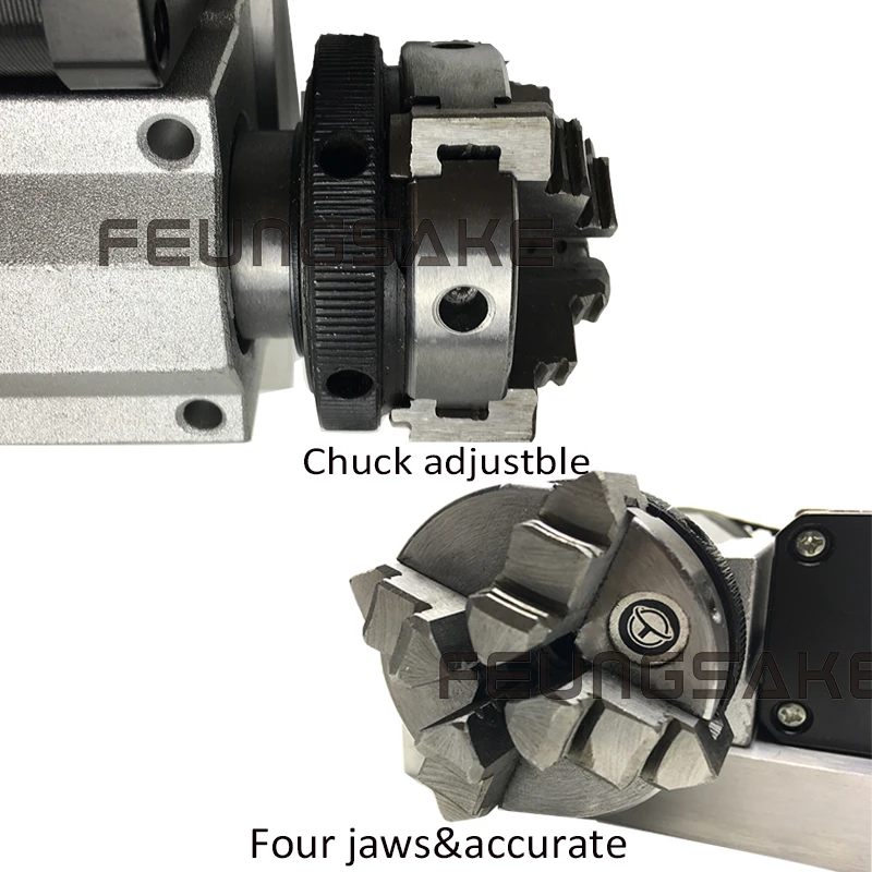 Делительная головка с ЧПУ, ось, вращение, четыре патрона, 4 оси роторная ось для фрезерного станка с ЧПУ гравировальный станок с ЧПУ, 4 Челюсти патрона с ЧПУ
