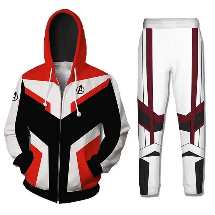 PLstar Cosmos Avengers Endgame 4 Quantum Realm 3D Print Hoodies Men Fitness Zipper Jacket Cosplay Costume Streetwear TZ-586