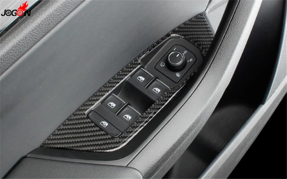 

2 types Window Lifter Switch Button Sticker Cover Trim For Skoda Kodiaq 2017 2018 LHD