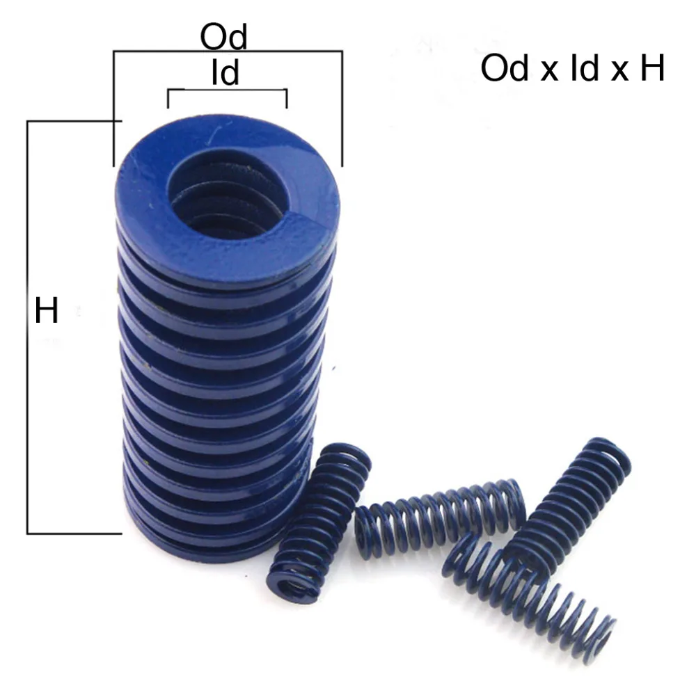 Buy Od 8mm Id 4mm Light Duty Blue Spiral Stamping