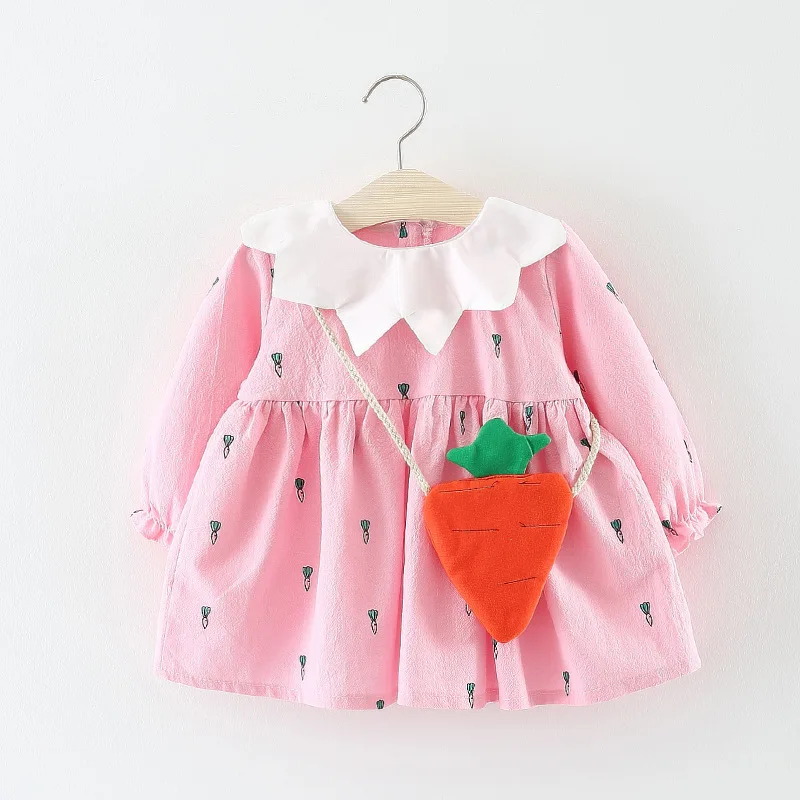 

2018 Autumn Toddler Girls Dresses Cotton Long Sleeve Children Dress Kids Clothes 2018