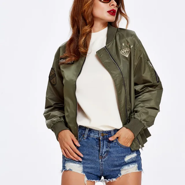 Femmes Manteaux Nouvelle Court Manches À 2016 Armée Vert Longues YTqF4Ow