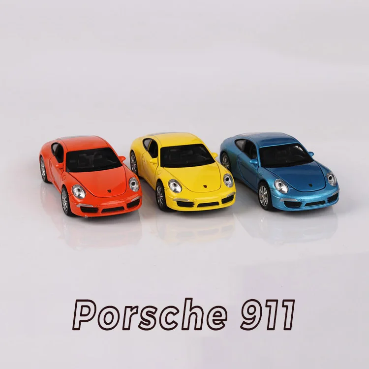 

14cm For Porsche 911 1:32 Scale Car Model Diecast Super Racing Alloy Pull Back Car Speed Wheels Open Door Children's Toy Model