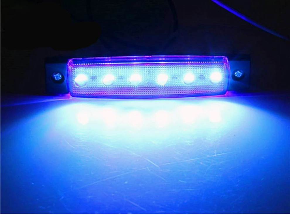 Marinha Barco Grau 12 Volts Grande Impermeável Led Cortesia Luzes Azul - Branco 4 x 2 Cheap Holofotes de LED