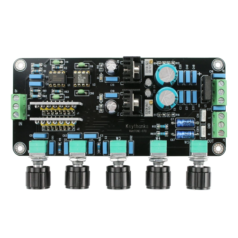 Новейший предусилитель OPA2604 + AD827JN тональная плата LM317 LM337 схема регулятора
