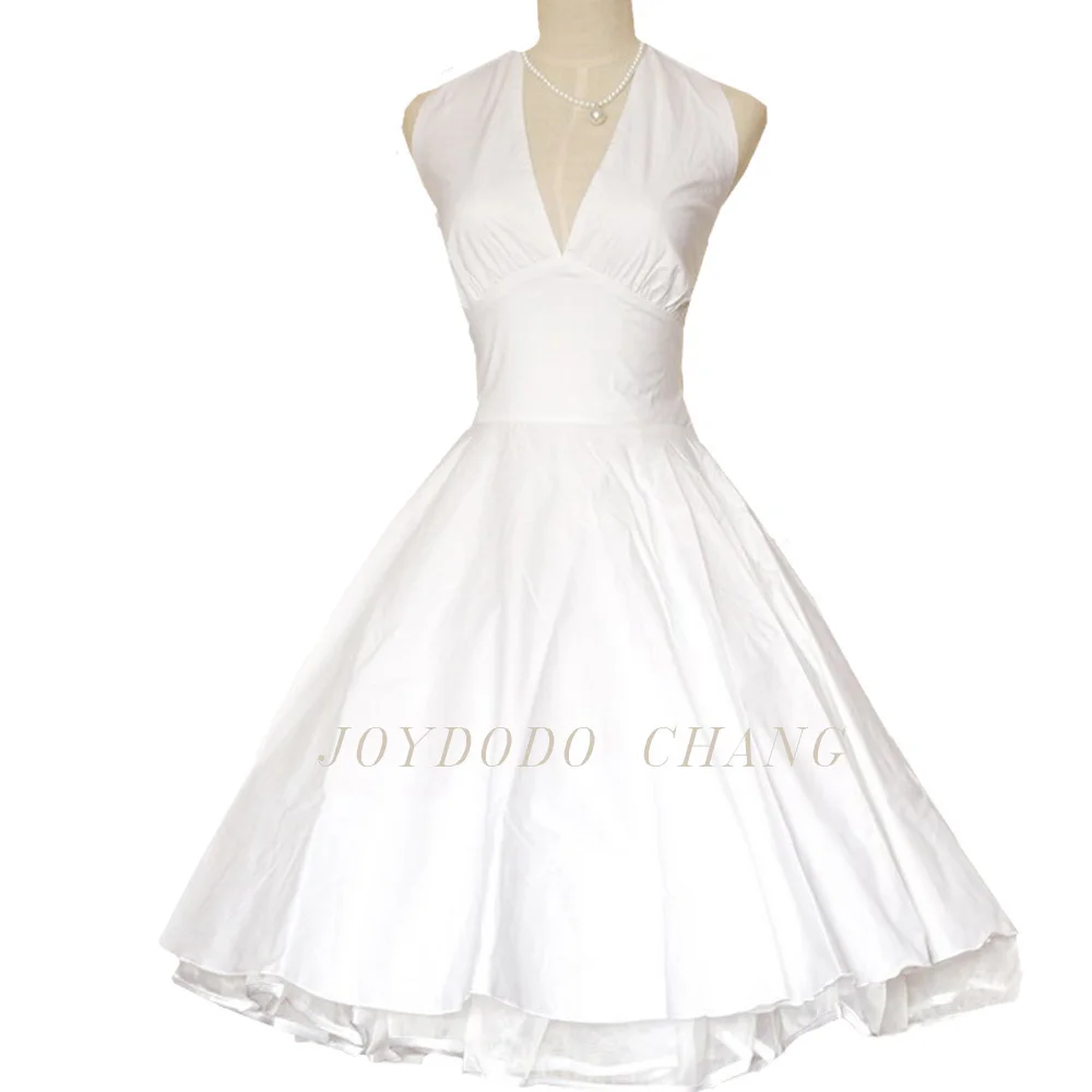 white marilyn monroe style dress