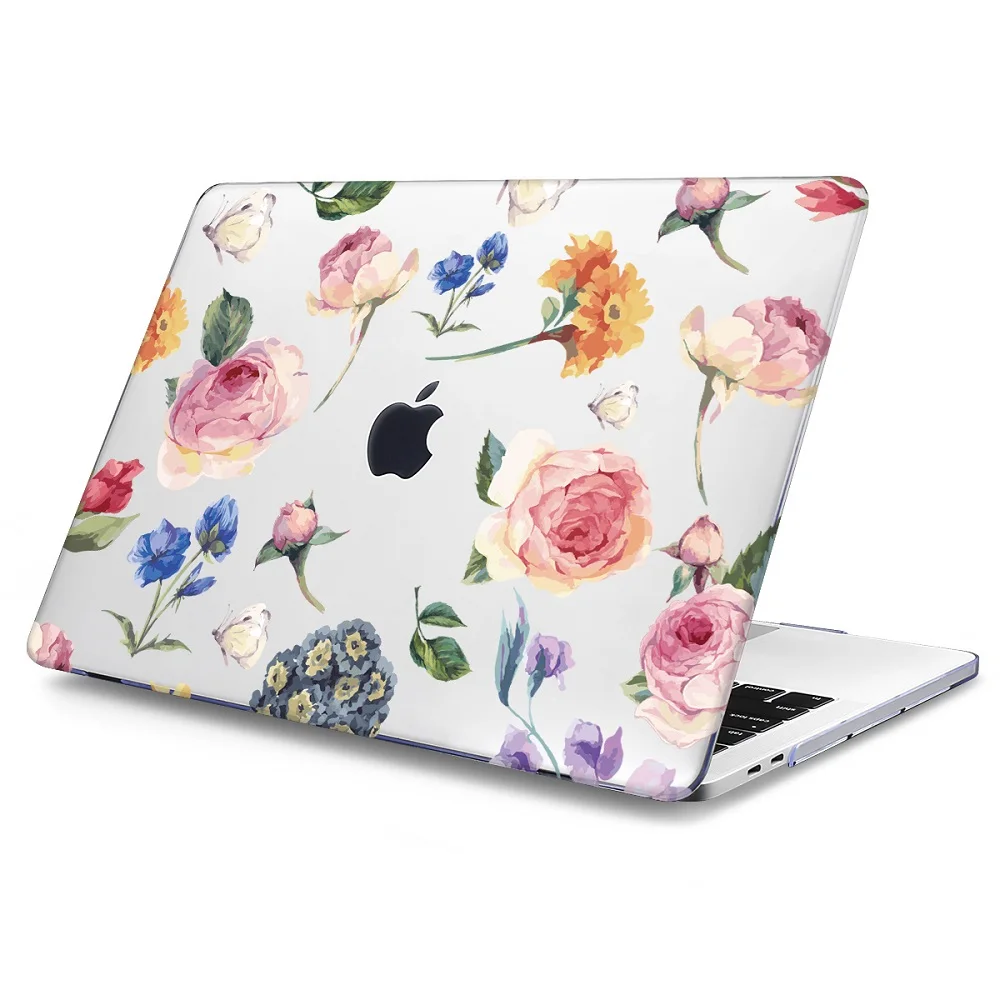 Цветочный чехол для ноутбука Macbook Air 11 13 13,3 жесткий пластиковый чехол для macbook New Pro 12 13 15 с сенсорной панелью retina - Цвет: J076