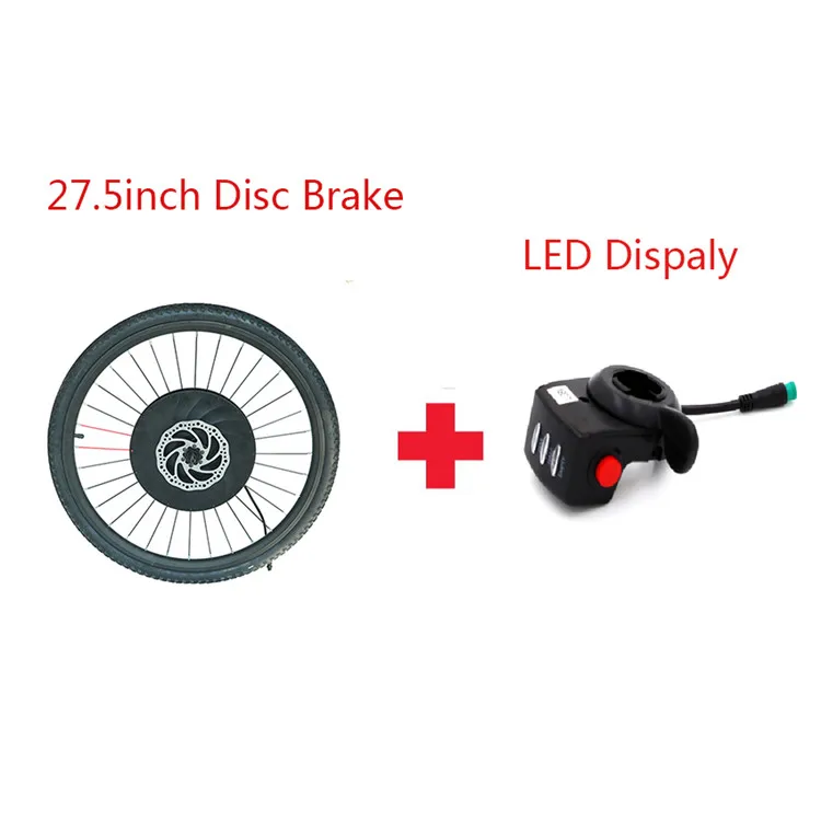 36V240W Electric Hub Motor Wheel Set for Bicycle All In One IMortor Electric Bike Ebike Motor-wheel Conversion Kit with Battery - Цвет: 27.5 DiscBrake LED