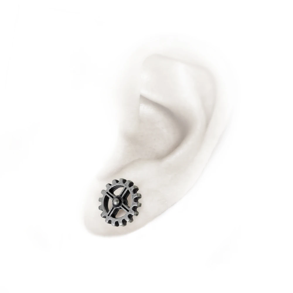 

2018 Steampunk Gear Earrings Couple Models Delicate Cogwheels Silver Retro Fashion Accessories Party Earrings