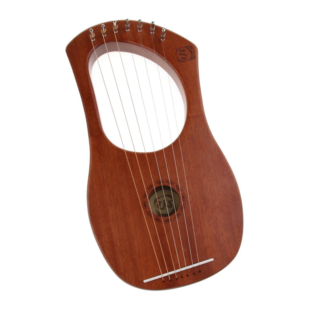 7 струн Lyre Harp Harfe Arpa с гаечным ключом и струнами сумка для хранения чистящие