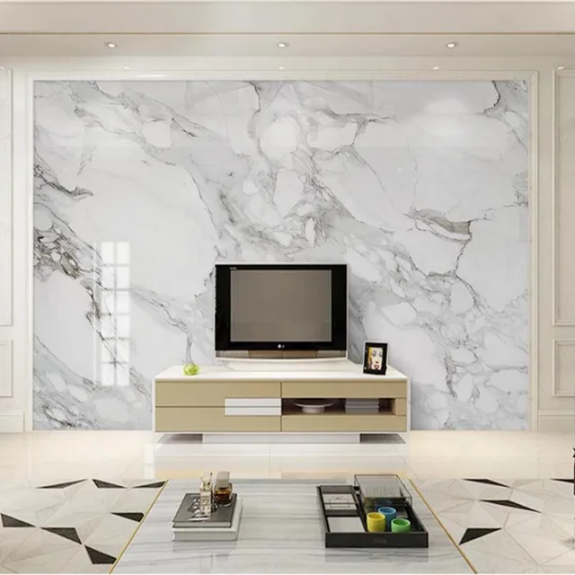 Marble Contact Paper Photo Wallpaper Mural For Living Room Tv Marble Contact Paper Photo Wallpaper Mural For Living Room Tv Background Wall Decor Custom Size