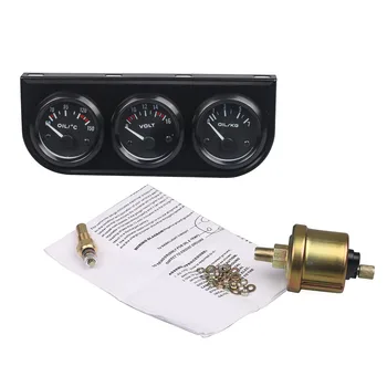 

Ryanstar Racing Cars Voltage Oil Pressure Oil Temperature 3 In 1 Autos Meter Instrument Sensor 12v Car Styling