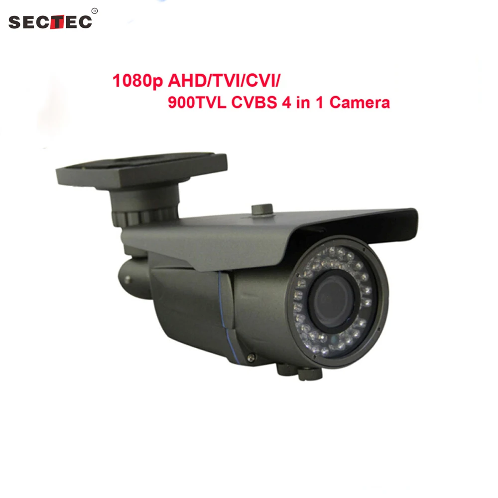 

New 1080P AHD/TVI/CVI/900TVL CVB camera 4 in 1 with OSD, HD 3MP 2.8-12 mm manual zoom lens IP66 Waterproof CCTV Camera