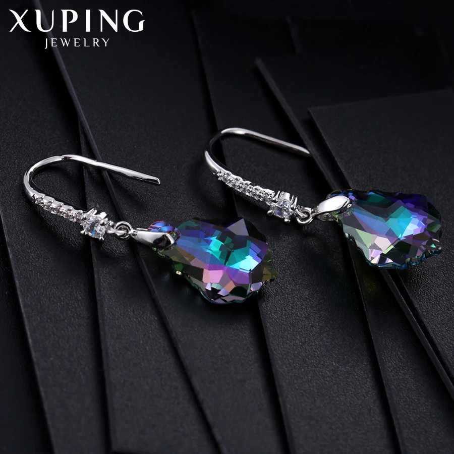 11,11 предложения Xuping, модные серьги, высокое качество, кристаллы от Swarovski, цветное покрытие, очаровательный дизайн для женщин, подарок M23-92538