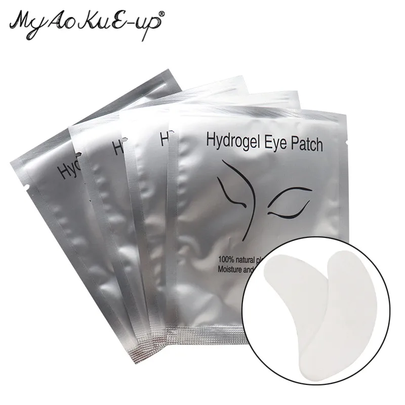 

Common 50pairs Hydrogel Eye Patches Eyelashes Under Stickers Eyelash Extension Eye Lash Paper Patches Lint Free Pads