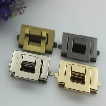 

6pcs/lot 4 kinds of color luggage Box Bag hardware accessories die casting twist lock mortise lock square lock bag lock