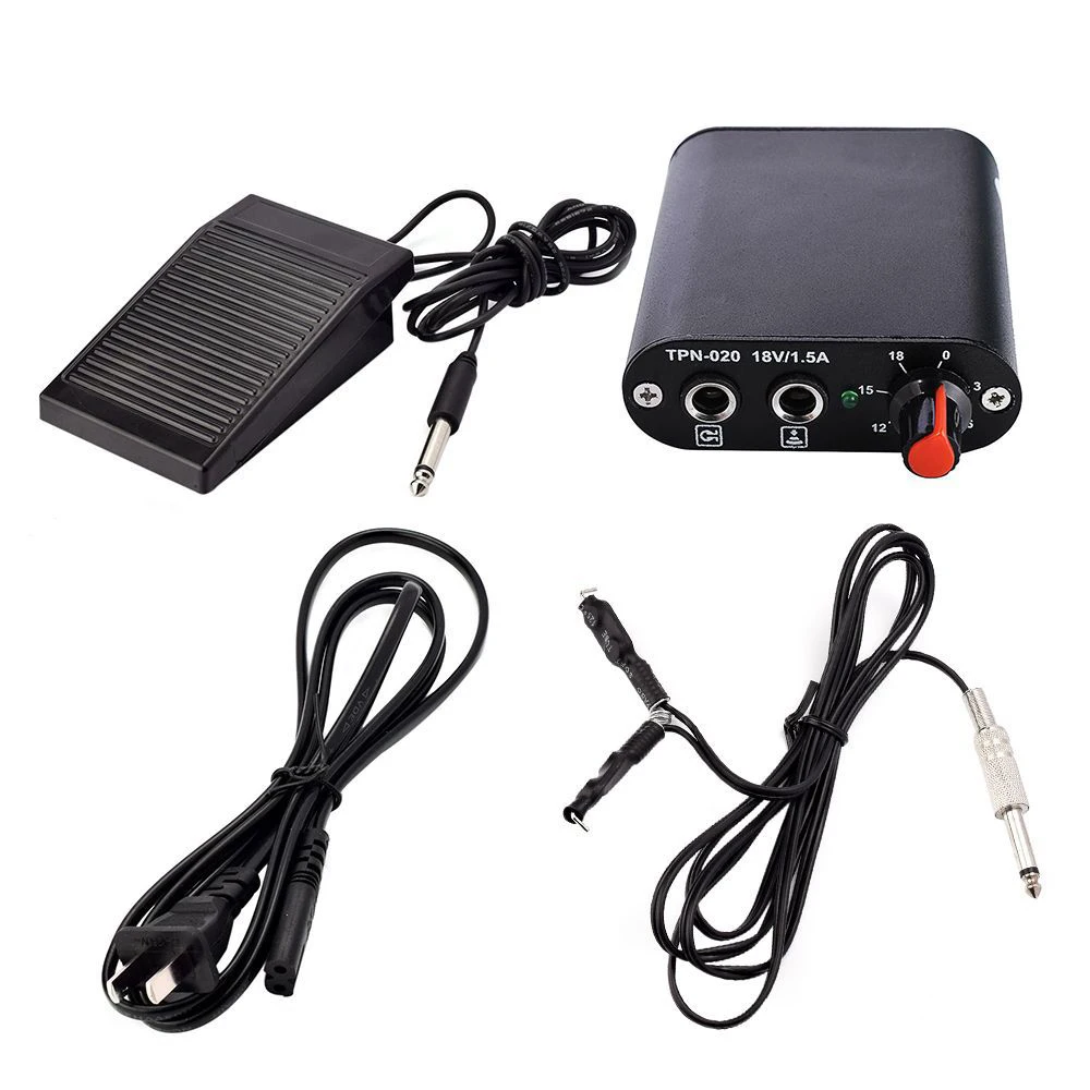 

ATOMUS 1 Set Portable Mini Digital Tattoo Power Stylish Tattoo Machine Adjustable Easily-use Tattoo Power Cord Hook line Set