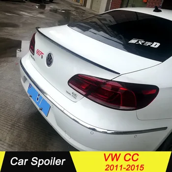 

For Volkswagen CC CARBON FIBER Spoiler Black Car Tail Wing Decoration Rear Trunk Lip Spoiler For Volkswagen CC 2011-2015