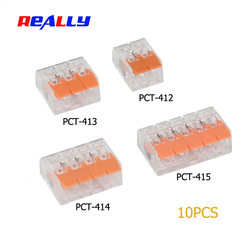 

REALLY 10PCS 221 Series Mini Fast Wire Connectors,Universal Compact Wiring Connector,push-in Conductor Terminal Block Wago Type