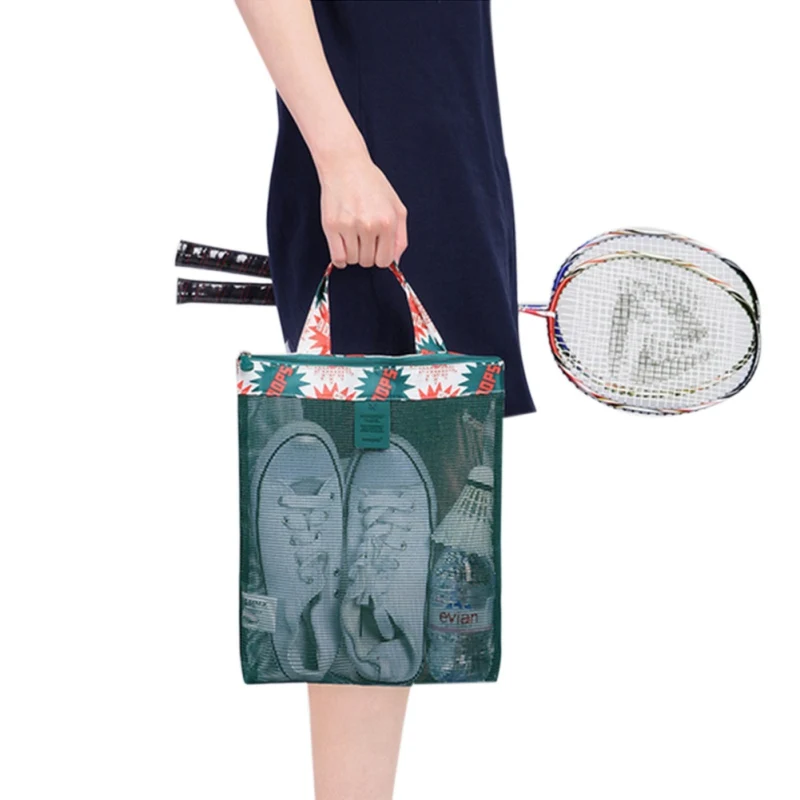 Пляжная сумка для плавания, сетчатая пляжная сумка для плавания, женская сумка для покупок с цветочным принтом, Защита окружающей среды
