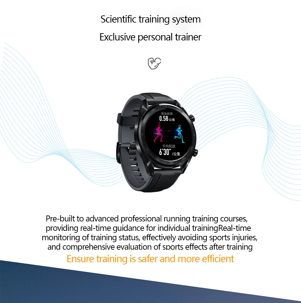 Оригинальные Смарт-часы huawei GT на открытом воздухе, Сверхдолгий Срок службы батареи, gps, научный тренер Amoled, Цвет retina 1,39"