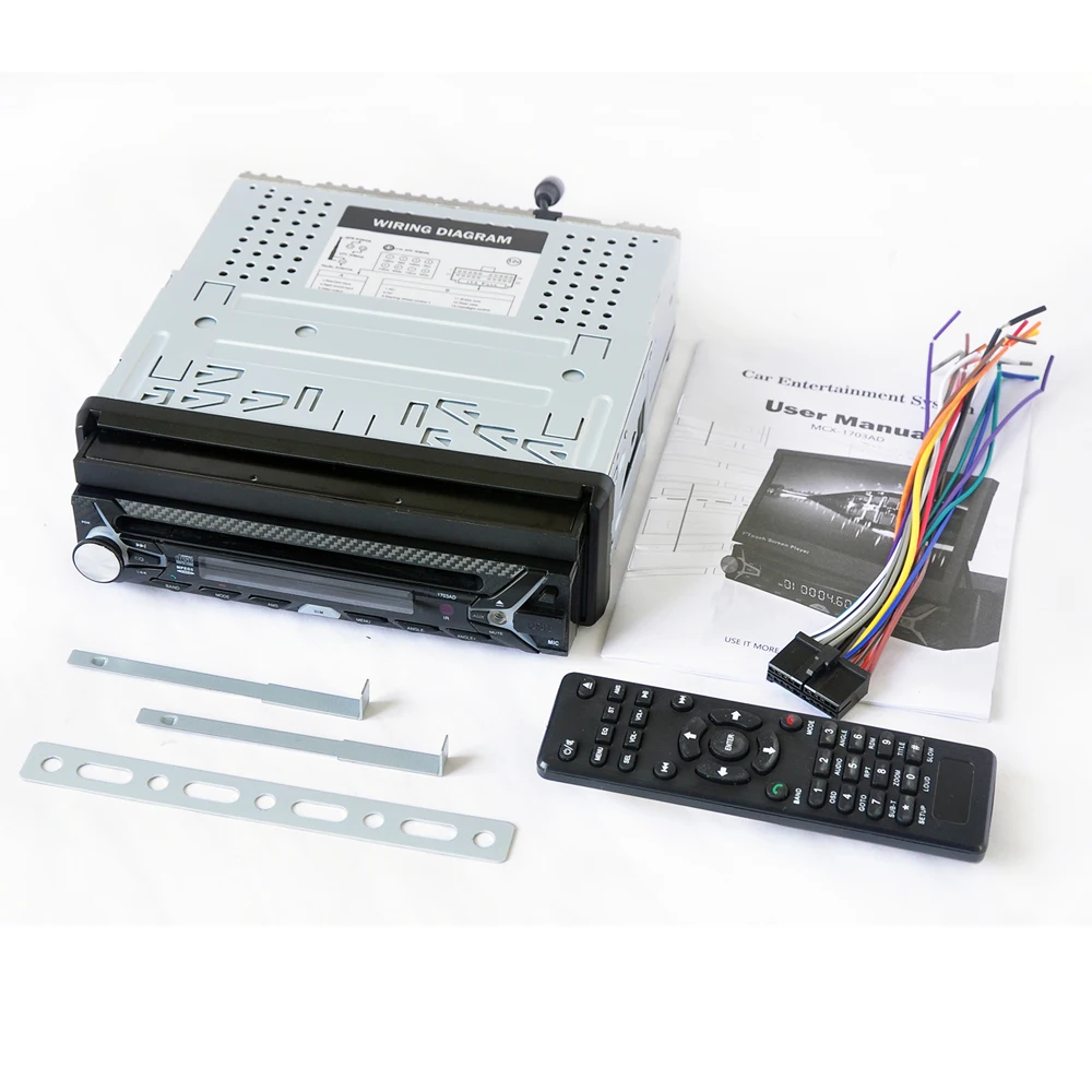 Discount KKmoon 1 DIN 1080P Univeral Car Multimedia Radio DVD Video Player Touch Screen USB BT AUX Auto Electronics In-Dash for Bmw Ford 5