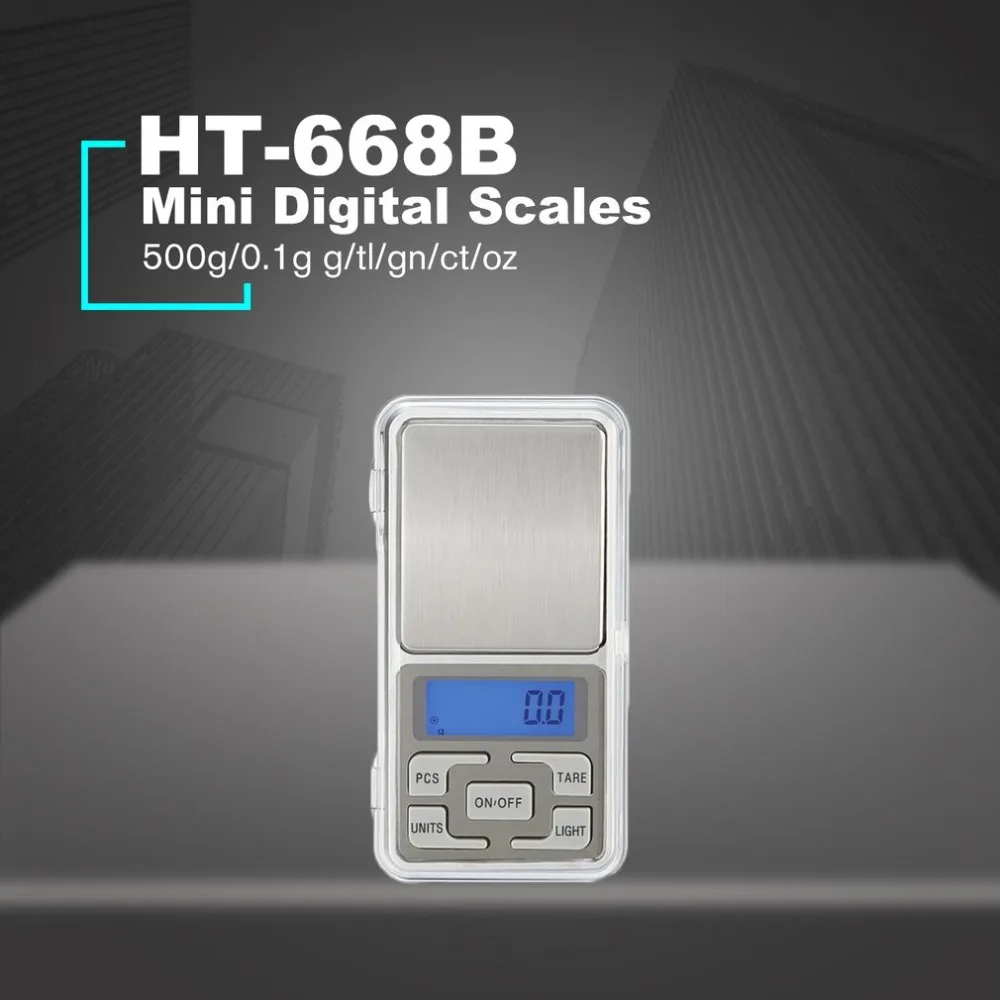 

HT-668B 500g x 0.1g Mini Precision Digital Scales for Gold Sterling Silver Scale Jewelry Balance Gram Electronic Scales